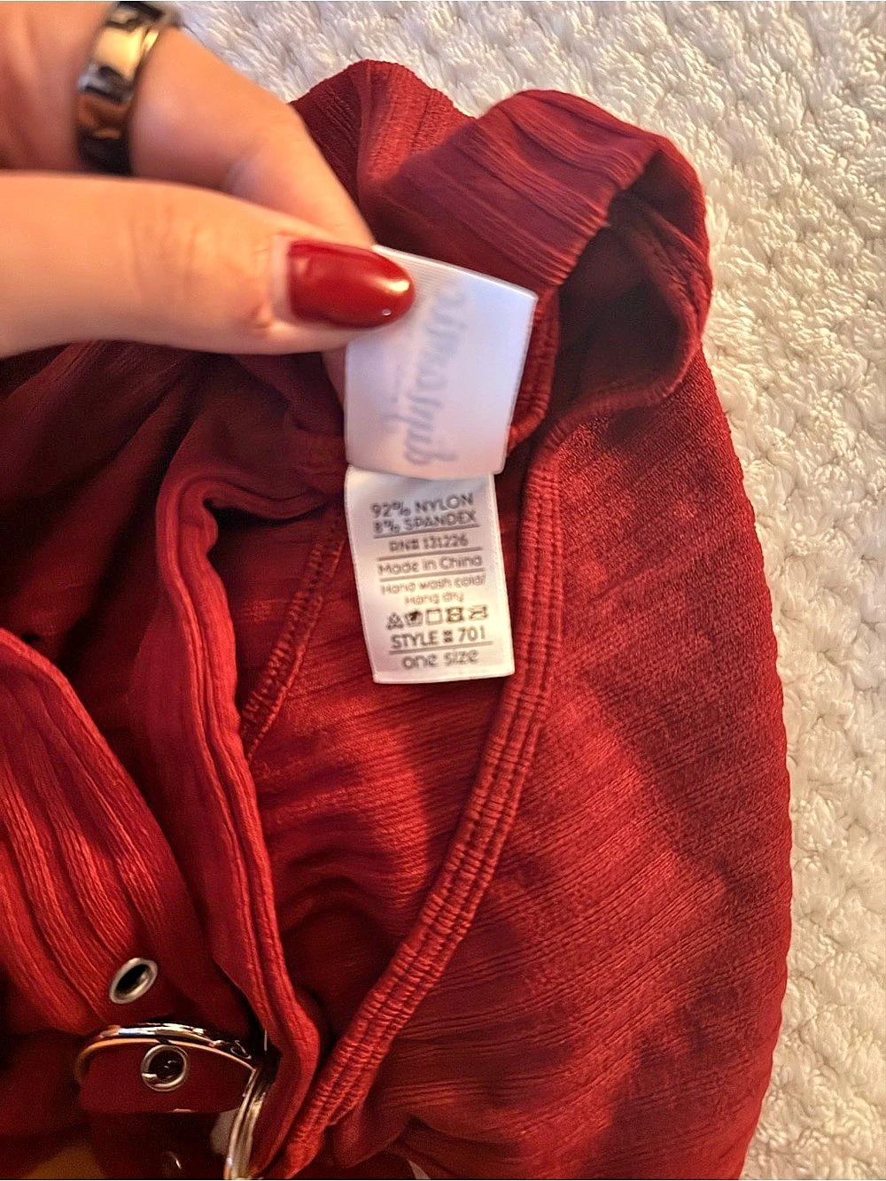 Dynamic Ribbed Tank Top in Red Like New - Picture 4 of 4